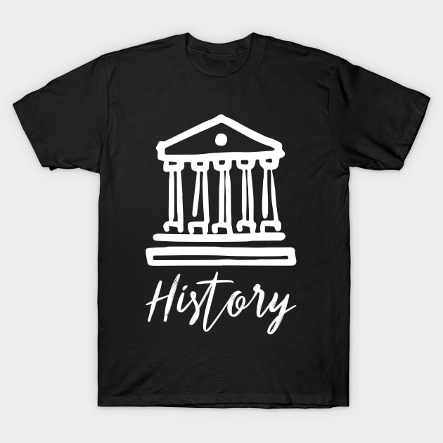 Greek Temple History Design T-Shirt by New East 
